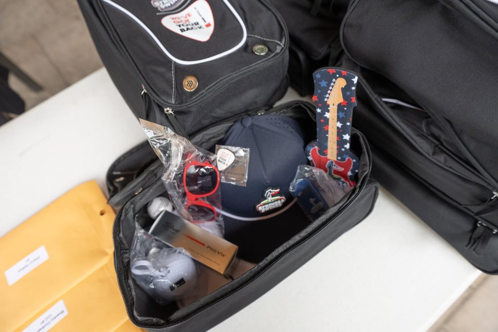 A swag bag packed with premium promo gear